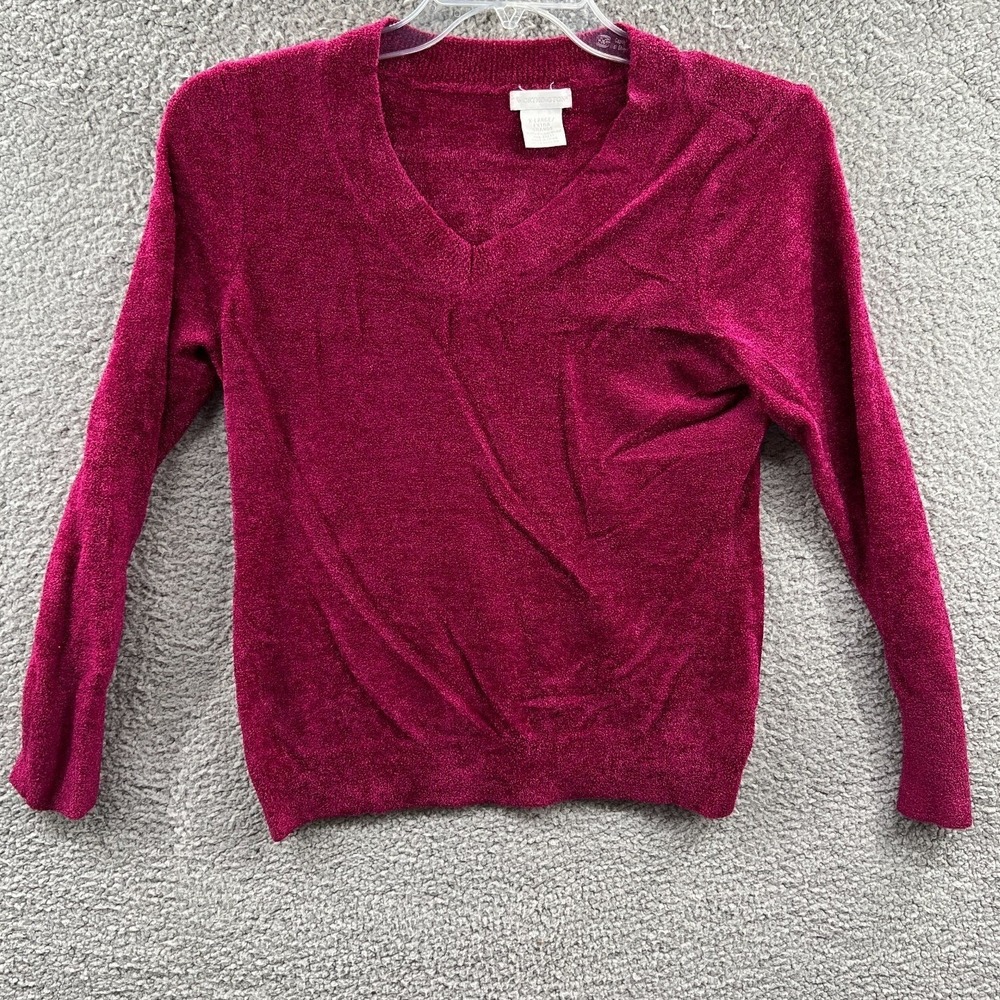 Womens Eyelash Knit Sweater XL Cozy Soft Girl Minimalist Capsule Preppy Workwear
